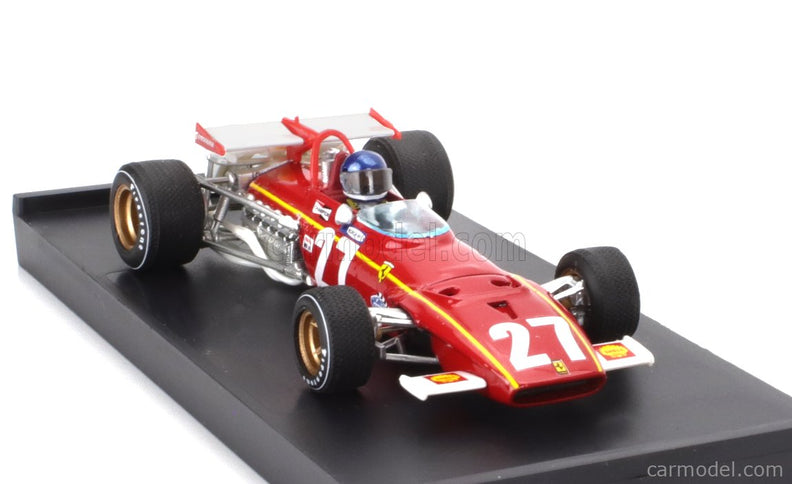 Ferrari F1 312B N°27 Belgium GP 1970 Jacky Ickx - With Driver Figúrka 1:43 Brumm červená biela