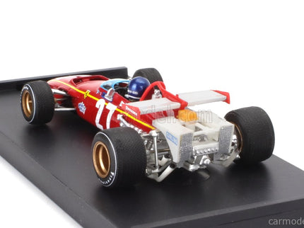 Ferrari F1 312B N°27 Belgium GP 1970 Jacky Ickx - With Driver Figúrka 1:43 Brumm červená biela