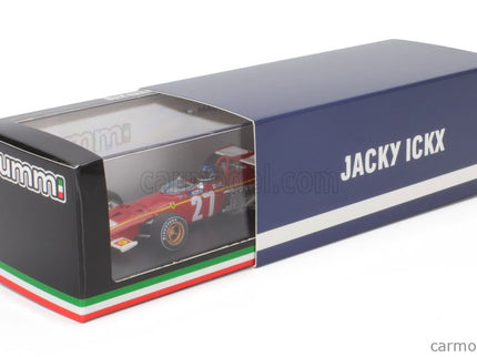 Ferrari F1 312B N°27 Belgium GP 1970 Jacky Ickx - With Driver Figúrka 1:43 Brumm červená biela