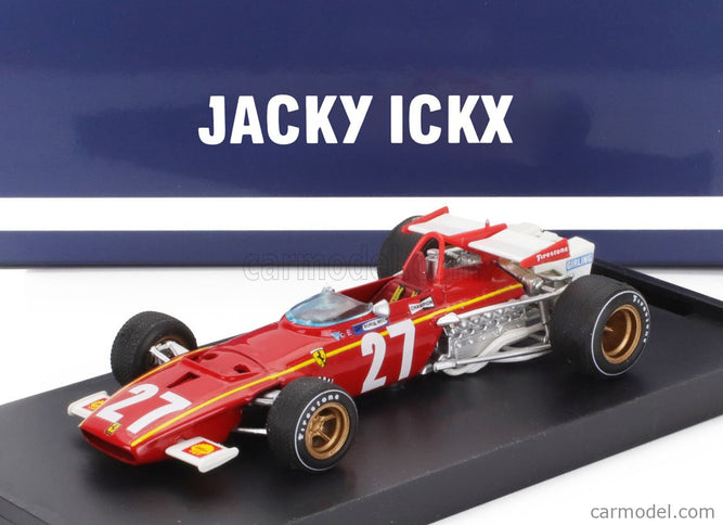 Ferrari F1 312B N°27 Belgium GP 1970 Jacky Ickx 1:43 Brumm červená biela