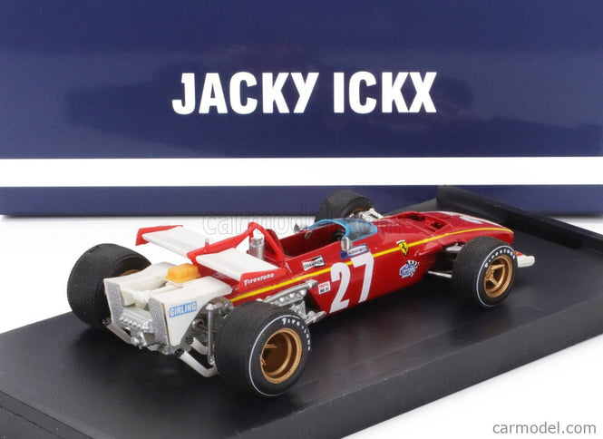 Ferrari F1 312B N°27 Belgium GP 1970 Jacky Ickx 1:43 Brumm červená biela
