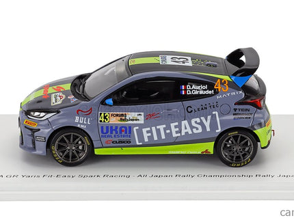 Toyota Yaris GR Team Fit-Easy Spark Racing N°43 Rally Japan 2024 Didier Auriol - Denis Giraudet 1:43 Spark Model modrá zelená čierna