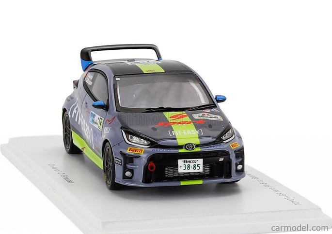 Toyota Yaris GR Team Fit-Easy Spark Racing N°43 Rally Japan 2024 Didier Auriol - Denis Giraudet 1:43 Spark Model modrá zelená čierna