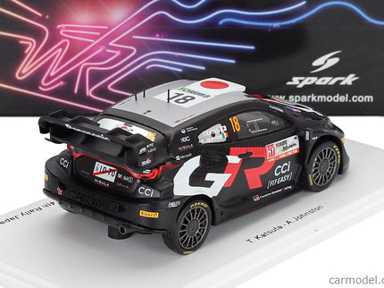 Toyota Yaris GR RALLY1 Hybrid Team Toyota Gazoo Racing Wrt N°18 4. Miesto Rally Japan 2024 Takamoto Katsuta - Aaron Johnston 1:43 Spark Model čierna biela