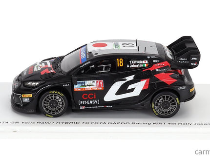 Toyota Yaris GR RALLY1 Hybrid Team Toyota Gazoo Racing Wrt N°18 4. Miesto Rally Japan 2024 Takamoto Katsuta - Aaron Johnston 1:43 Spark Model čierna biela