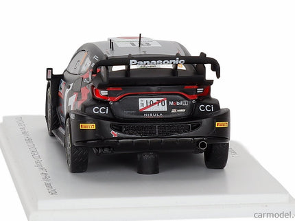 Toyota Yaris GR RALLY1 Hybrid Team Toyota Gazoo Racing Wrt N°18 4. Miesto Rally Japan 2024 Takamoto Katsuta - Aaron Johnston 1:43 Spark Model čierna biela