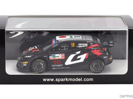 Toyota Yaris GR RALLY1 Hybrid Team Toyota Gazoo Racing Wrt N°18 4. Miesto Rally Japan 2024 Takamoto Katsuta - Aaron Johnston 1:43 Spark Model čierna biela