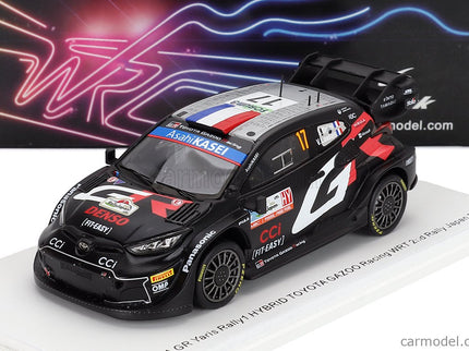Toyota Yaris GR RALLY1 Hybrid Team Toyota Gazoo Racing Wrt N°17 2. Miesto Rally Japan 2024 Sebastian Ogier - Vincent Landais 1:43 Spark Model čierna