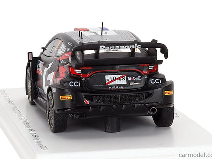 Toyota Yaris GR RALLY1 Hybrid Team Toyota Gazoo Racing Wrt N°17 2. Miesto Rally Japan 2024 Sebastian Ogier - Vincent Landais 1:43 Spark Model čierna