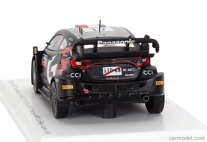 Toyota Yaris GR RALLY1 Hybrid Team Toyota Gazoo Racing Wrt N°17 2. Miesto Rally Japan 2024 Sebastian Ogier - Vincent Landais 1:43 Spark Model čierna
