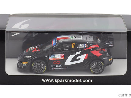 Toyota Yaris GR RALLY1 Hybrid Team Toyota Gazoo Racing Wrt N°17 2. Miesto Rally Japan 2024 Sebastian Ogier - Vincent Landais 1:43 Spark Model čierna