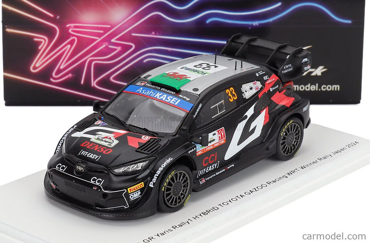 Toyota Yaris GR RALLY1 Hybrid Team Toyota Gazoo Racing Wrt N°33 Víťaz Rally Japan 2024 Elfyn Evans - Scott Martin 1:43 Spark Model čierna