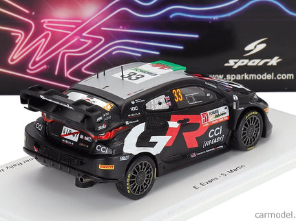 Toyota Yaris GR RALLY1 Hybrid Team Toyota Gazoo Racing Wrt N°33 Víťaz Rally Japan 2024 Elfyn Evans - Scott Martin 1:43 Spark Model čierna