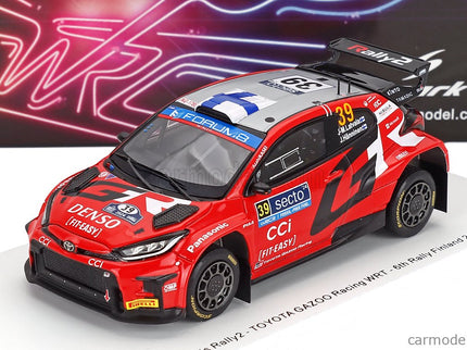Toyota Yaris GR RALLY2 Hybrid Team Toyota Gazoo Racing Wrt N°39 6. Miesto Rally Finland 2024 Jari Matti Latvala - Juho Hanninen 1:43 Spark Model červená