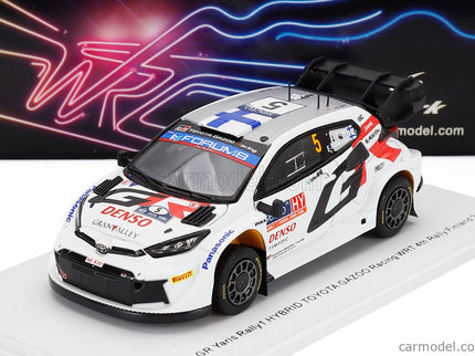 Toyota Yaris GR RALLY1 Hybrid Team Toyota Gazoo Racing Wrt N°5 4. Miesto Rally Finland 2024 Sami Pajari - Enni Malkonen 1:43 Spark Model biela