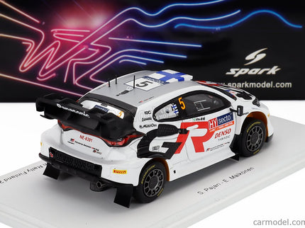 Toyota Yaris GR RALLY1 Hybrid Team Toyota Gazoo Racing Wrt N°5 4. Miesto Rally Finland 2024 Sami Pajari - Enni Malkonen 1:43 Spark Model biela