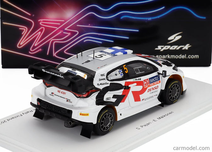 Toyota Yaris GR RALLY1 Hybrid Team Toyota Gazoo Racing Wrt N°5 4. Miesto Rally Finland 2024 Sami Pajari - Enni Malkonen 1:43 Spark Model biela