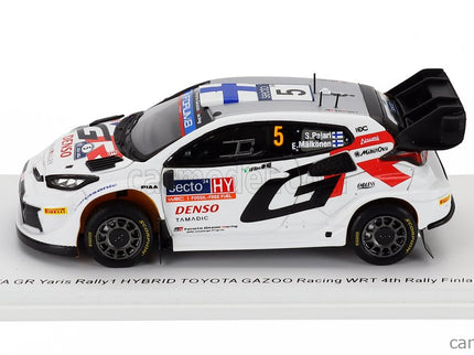 Toyota Yaris GR RALLY1 Hybrid Team Toyota Gazoo Racing Wrt N°5 4. Miesto Rally Finland 2024 Sami Pajari - Enni Malkonen 1:43 Spark Model biela