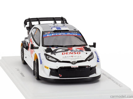 Toyota Yaris GR RALLY1 Hybrid Team Toyota Gazoo Racing Wrt N°5 4. Miesto Rally Finland 2024 Sami Pajari - Enni Malkonen 1:43 Spark Model biela