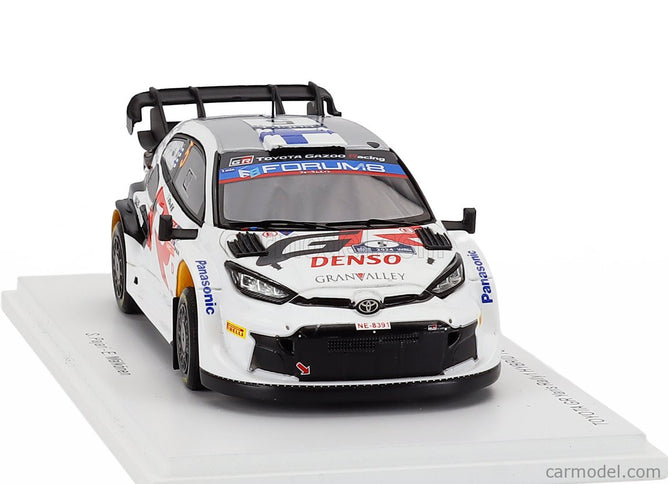 Toyota Yaris GR RALLY1 Hybrid Team Toyota Gazoo Racing Wrt N°5 4. Miesto Rally Finland 2024 Sami Pajari - Enni Malkonen 1:43 Spark Model biela