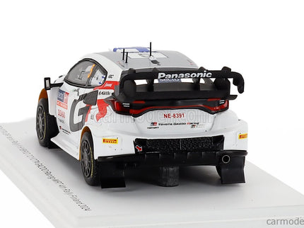 Toyota Yaris GR RALLY1 Hybrid Team Toyota Gazoo Racing Wrt N°5 4. Miesto Rally Finland 2024 Sami Pajari - Enni Malkonen 1:43 Spark Model biela