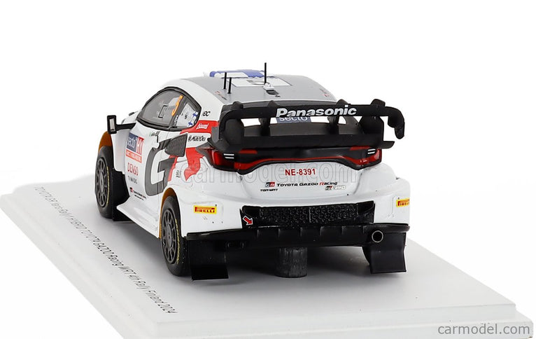 Toyota Yaris GR RALLY1 Hybrid Team Toyota Gazoo Racing Wrt N°5 4. Miesto Rally Finland 2024 Sami Pajari - Enni Malkonen 1:43 Spark Model biela