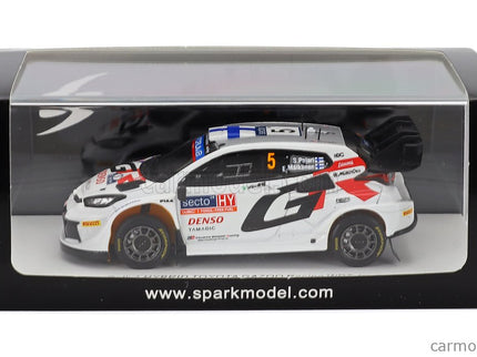 Toyota Yaris GR RALLY1 Hybrid Team Toyota Gazoo Racing Wrt N°5 4. Miesto Rally Finland 2024 Sami Pajari - Enni Malkonen 1:43 Spark Model biela