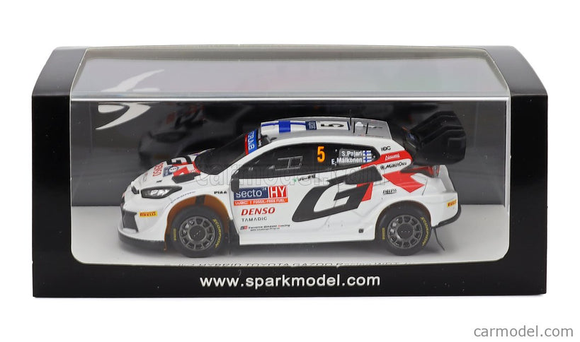 Toyota Yaris GR RALLY1 Hybrid Team Toyota Gazoo Racing Wrt N°5 4. Miesto Rally Finland 2024 Sami Pajari - Enni Malkonen 1:43 Spark Model biela