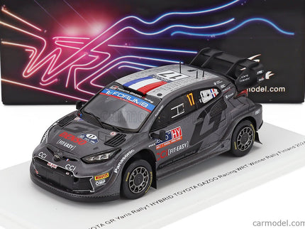 Toyota Yaris GR RALLY1 Hybrid Team Toyota Gazoo Racing Wrt N°17 Víťaz Rally Finland 2024 Sebastien Ogier - Vincent Landais 1:43 Spark Model čierna