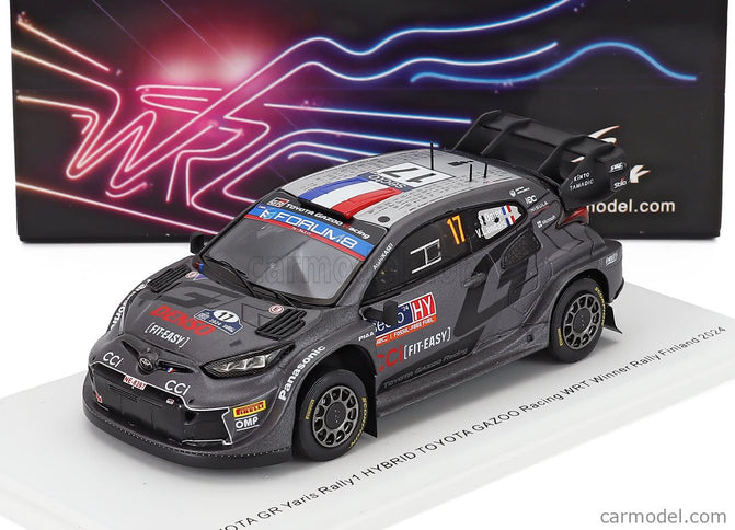 Toyota Yaris GR RALLY1 Hybrid Team Toyota Gazoo Racing Wrt N°17 Víťaz Rally Finland 2024 Sebastien Ogier - Vincent Landais 1:43 Spark Model čierna