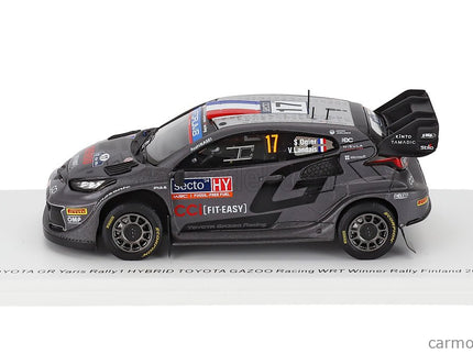 Toyota Yaris GR RALLY1 Hybrid Team Toyota Gazoo Racing Wrt N°17 Víťaz Rally Finland 2024 Sebastien Ogier - Vincent Landais 1:43 Spark Model čierna