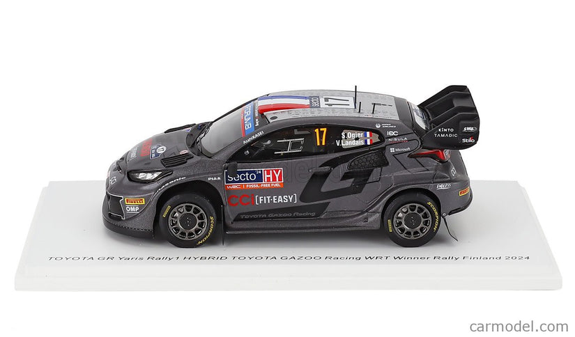 Toyota Yaris GR RALLY1 Hybrid Team Toyota Gazoo Racing Wrt N°17 Víťaz Rally Finland 2024 Sebastien Ogier - Vincent Landais 1:43 Spark Model čierna