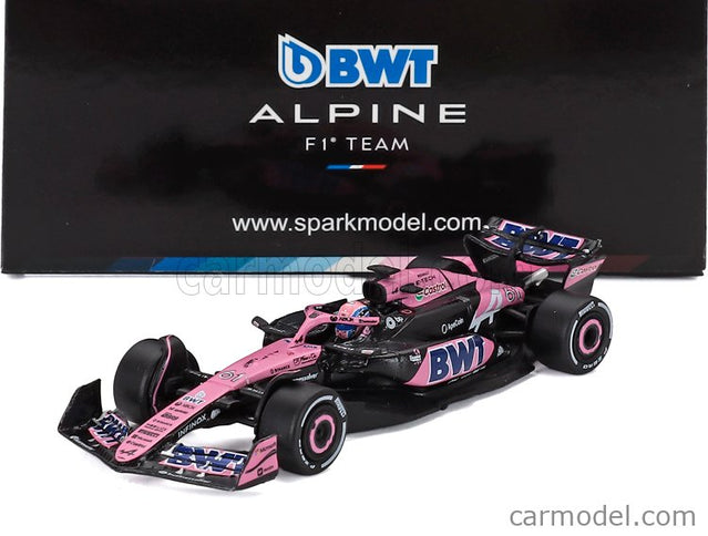 Alpine F1 A524 Team Bwt Alpine N°61 Abu Dhabi GP 2024 Jack Doohan 1:64 Spark Model čierna modrá ružová