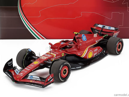 Ferrari F1 SF-24 Team Scuderia Ferrari N°55 Austin USA GP 2024 Carlos Sainz - Polyfoam Packaging 1:18 BBR Models červená čierna