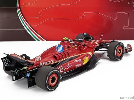 Ferrari F1 SF-24 Team Scuderia Ferrari N°55 Austin USA GP 2024 Carlos Sainz - Polyfoam Packaging 1:18 BBR Models červená čierna