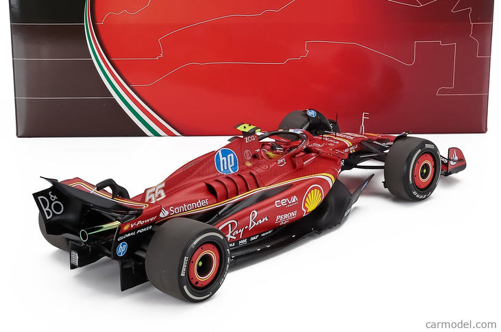 Ferrari F1 SF-24 Team Scuderia Ferrari N°55 Austin USA GP 2024 Carlos Sainz - Polyfoam Packaging 1:18 BBR Models červená čierna
