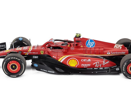 Ferrari F1 SF-24 Team Scuderia Ferrari N°55 Austin USA GP 2024 Carlos Sainz - Polyfoam Packaging 1:18 BBR Models červená čierna