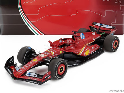Ferrari F1 SF-24 Team Scuderia Ferrari N°16 Víťaz Austin USA GP 2024 Charles Leclerc - Polyfoam Packaging 1:18 BBR Models červená čierna