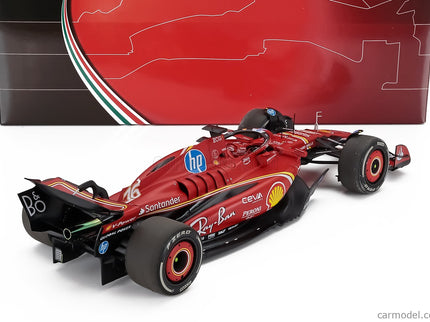 Ferrari F1 SF-24 Team Scuderia Ferrari N°16 Víťaz Austin USA GP 2024 Charles Leclerc - Polyfoam Packaging 1:18 BBR Models červená čierna