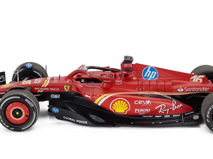 Ferrari F1 SF-24 Team Scuderia Ferrari N°16 Víťaz Austin USA GP 2024 Charles Leclerc - Polyfoam Packaging 1:18 BBR Models červená čierna