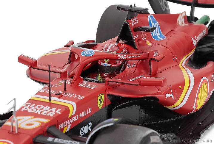 Ferrari F1 SF-24 Team Scuderia Ferrari N°16 Víťaz Austin USA GP 2024 Charles Leclerc - Polyfoam Packaging 1:18 BBR Models červená čierna