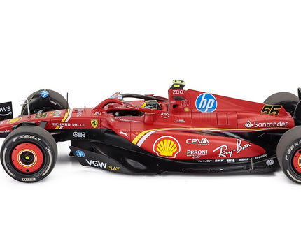 Ferrari F1 SF-24 Team Scuderia Ferrari N°55 Monza Italy GP 2024 Carlos Sainz - Polyfoam Packaging 1:18 BBR Models červená čierna