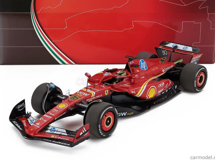 Ferrari F1 SF-24 Team Scuderia Ferrari N°16 Víťaz Monza Italy GP 2024 Charles Leclerc - Polyfoam Packaging 1:18 BBR Models červená čierna