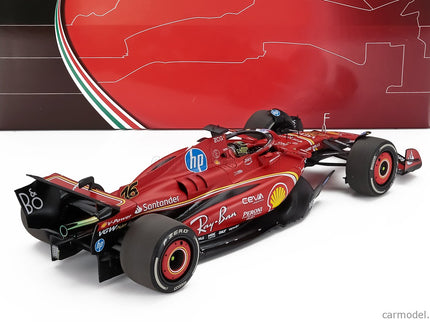 Ferrari F1 SF-24 Team Scuderia Ferrari N°16 Víťaz Monza Italy GP 2024 Charles Leclerc - Polyfoam Packaging 1:18 BBR Models červená čierna