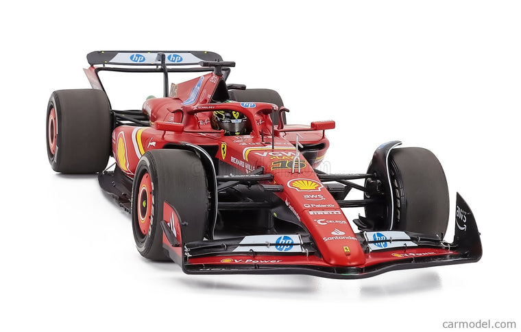 Ferrari F1 SF-24 Team Scuderia Ferrari N°16 Víťaz Monza Italy GP 2024 Charles Leclerc - Polyfoam Packaging 1:18 BBR Models červená čierna