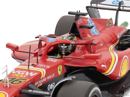 Ferrari F1 SF-24 Team Scuderia Ferrari N°16 Víťaz Monza Italy GP 2024 Charles Leclerc - Polyfoam Packaging 1:18 BBR Models červená čierna