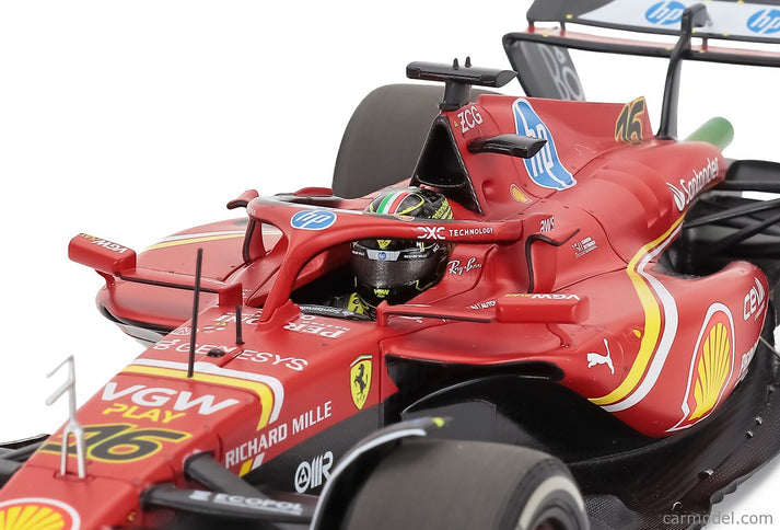 Ferrari F1 SF-24 Team Scuderia Ferrari N°16 Víťaz Monza Italy GP 2024 Charles Leclerc - Polyfoam Packaging 1:18 BBR Models červená čierna