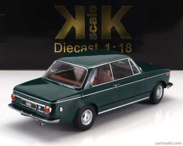 BMW 1802 1-SERIES Facelift (restyling) 1971 1:18 KK Scale tmavozelená