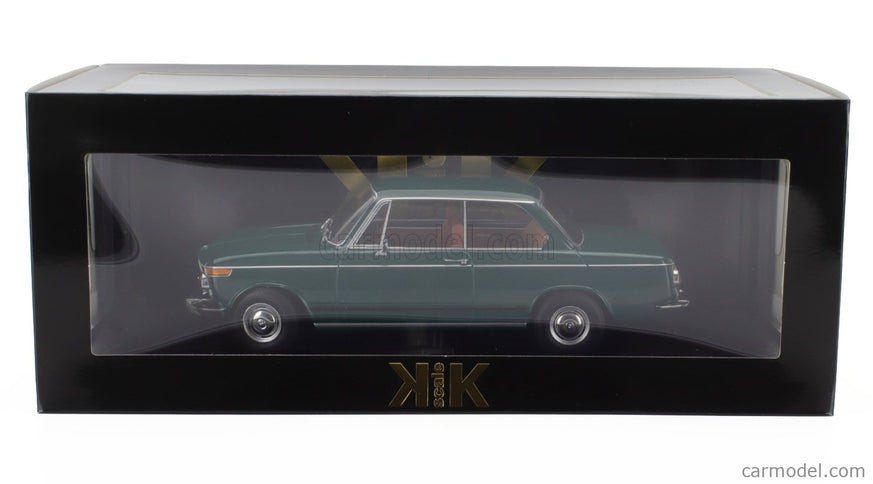BMW 1802 1-SERIES Facelift (restyling) 1971 1:18 KK Scale tmavozelená