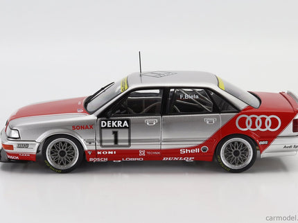 Audi Quattro V8 Team Azr N°1 DTM Sezóna 1992 Frank Biela 1:18 Werk83 strieborná červená